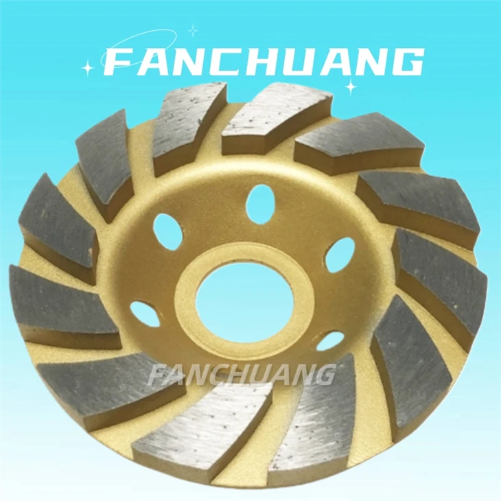 Heavy Duty Turbo Row Diamond Cup Grinding Wheel 4Inch
