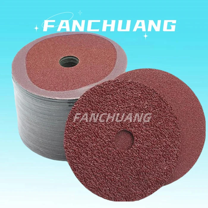 5'' Angle Grinder Sanding Disc Aluminum Oxide Resin Fiber With 7/8'' Arbor