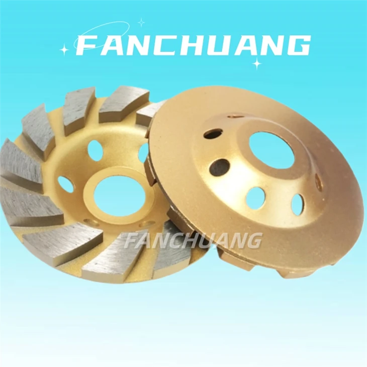 Heavy Duty Turbo Row Diamond Cup Grinding Wheel 4Inch