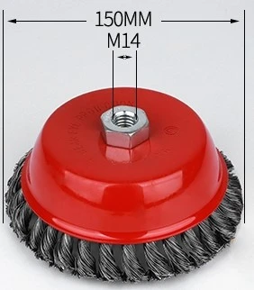 150mm Twisted Knotted Cup Brush for Angle Grinder