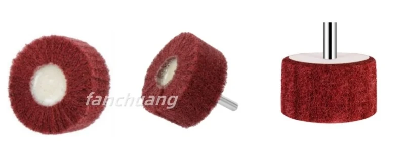 Non-woven abrasive wheel with shaft Non-woven abrasive wheel with shaft