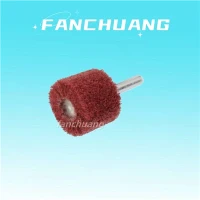 Non Woven Flap Wheel Mounted Interleaf Abrasive Wheel Sliphuvud med skaft för rostfritt stål